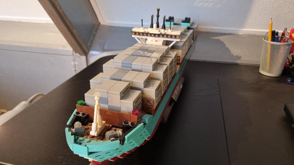 Lego Maersk Mc-Kinney Møller schip complete set, Compleet, Lego, Ophalen of Verzenden, Zo goed als nieuw