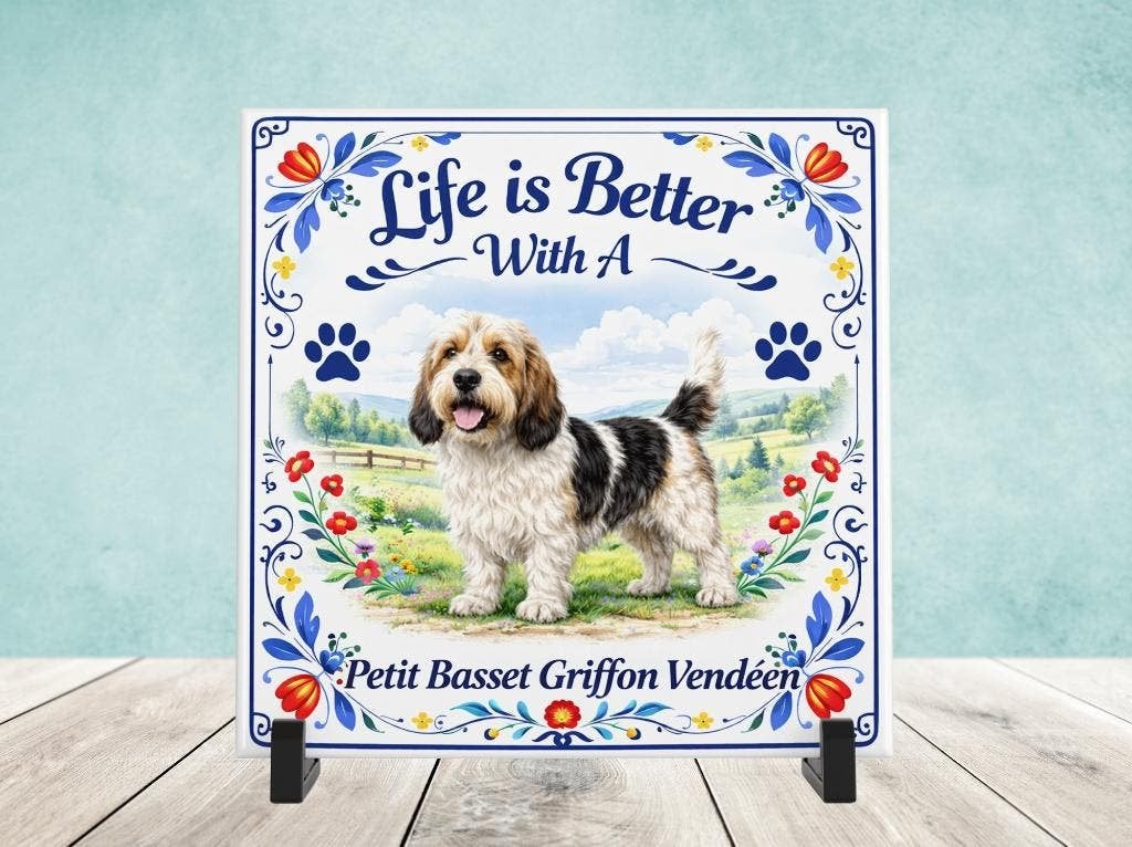 Life is Better With a Petit Basset Griffon Vendeen - Tegel, Verzenden, Nieuw
