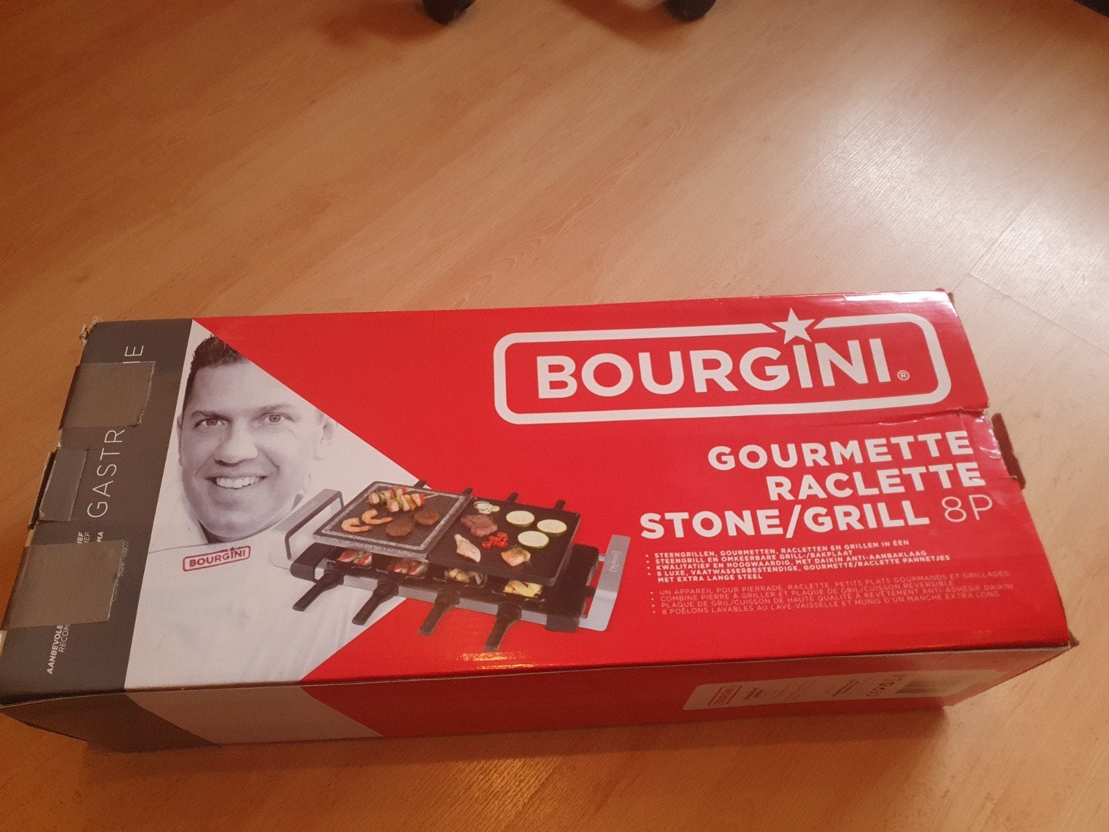 BOURGINI Gourmet Raclette Stone/Grill 8P, Ophalen, Nieuw, 8 personen of meer
