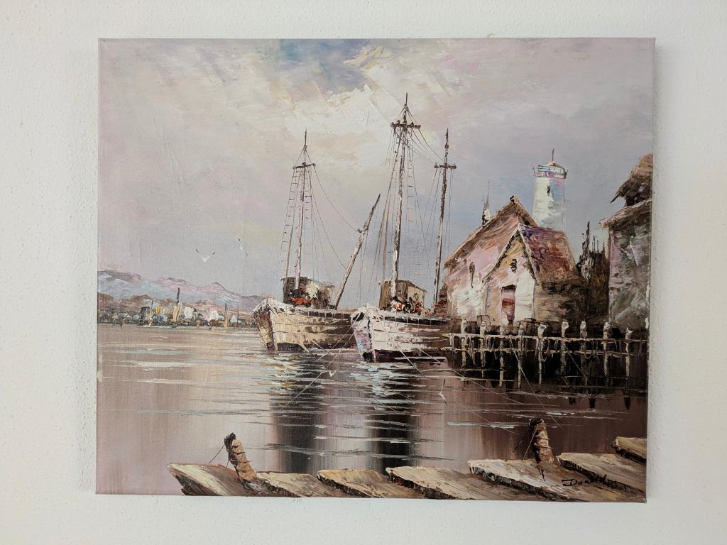 Schilderij Haven 50*60 cm, Ophalen