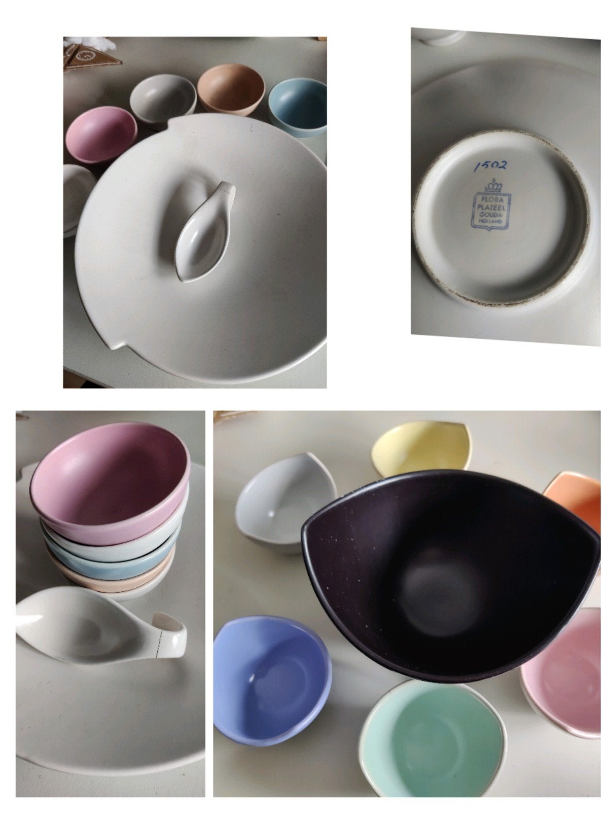 2 plateel sets servies, Ophalen, Schaal