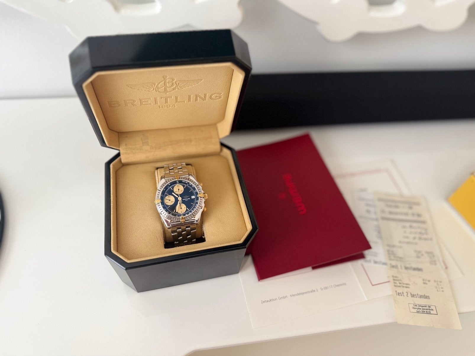 Breitling Chronomat B13047-polshorloge met doos en papieren, Sieraden, Tassen en Uiterlijk, Horloges | Antiek, Ophalen of Verzenden