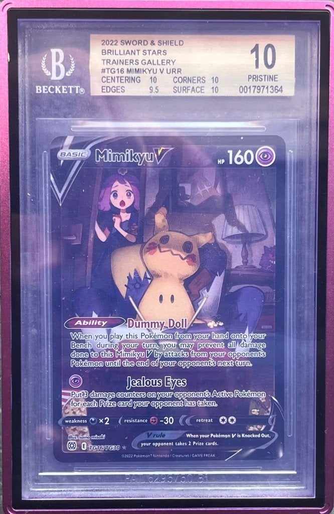 Mimikyu Brilliant Stars Beckett Pristine 10, Ophalen of Verzenden, Zo goed als nieuw, Losse kaart, Foil