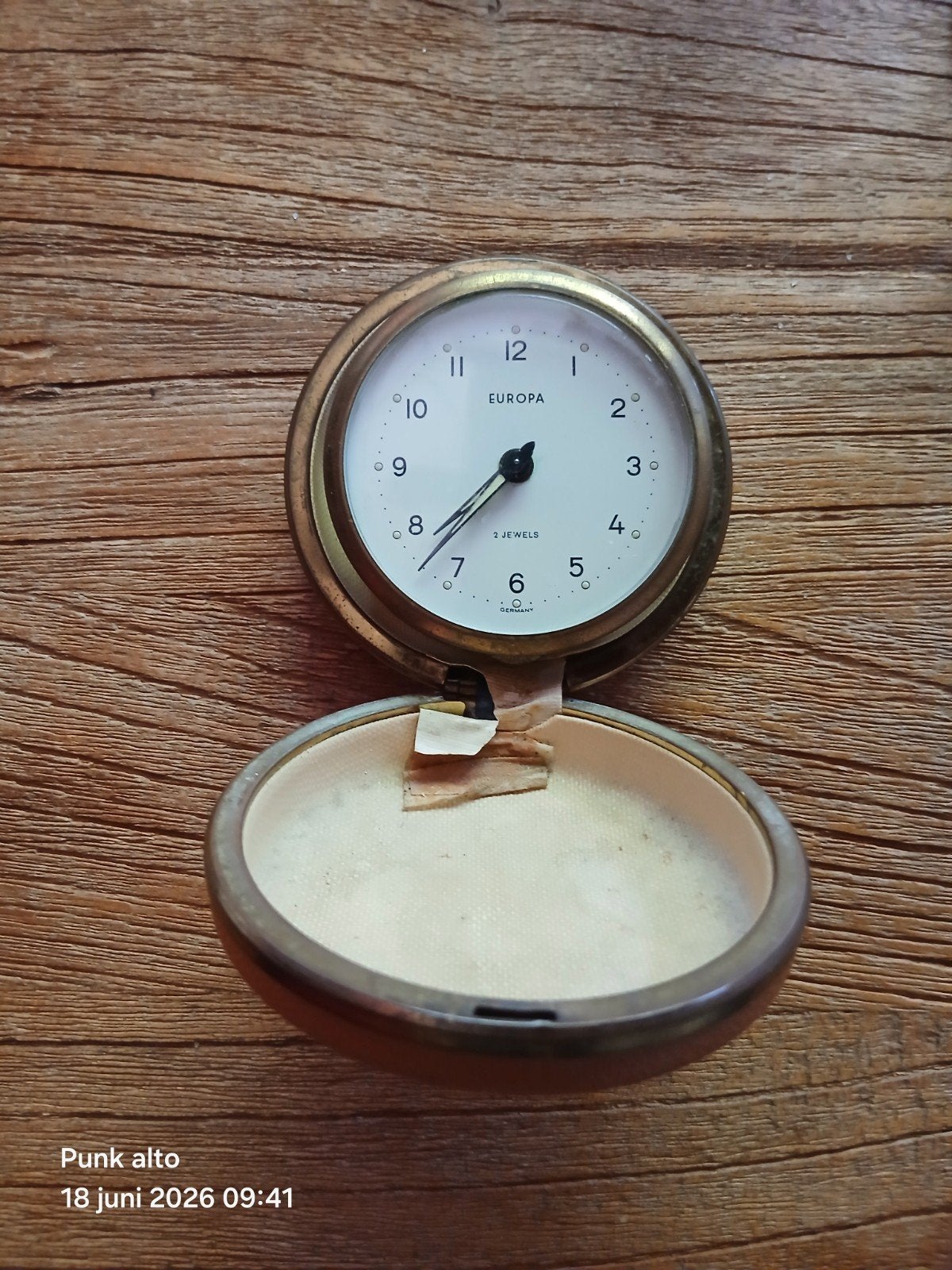 Vintage Europa Reiswekker - 2 Jewels - Made in Germany, Antiek en Kunst, Ophalen of Verzenden
