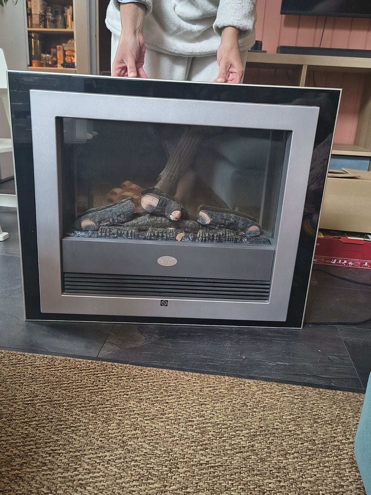 Elektrische haard, Huis en Inrichting, Ophalen, Gebruikt, Hangende haard, Elektrische haard