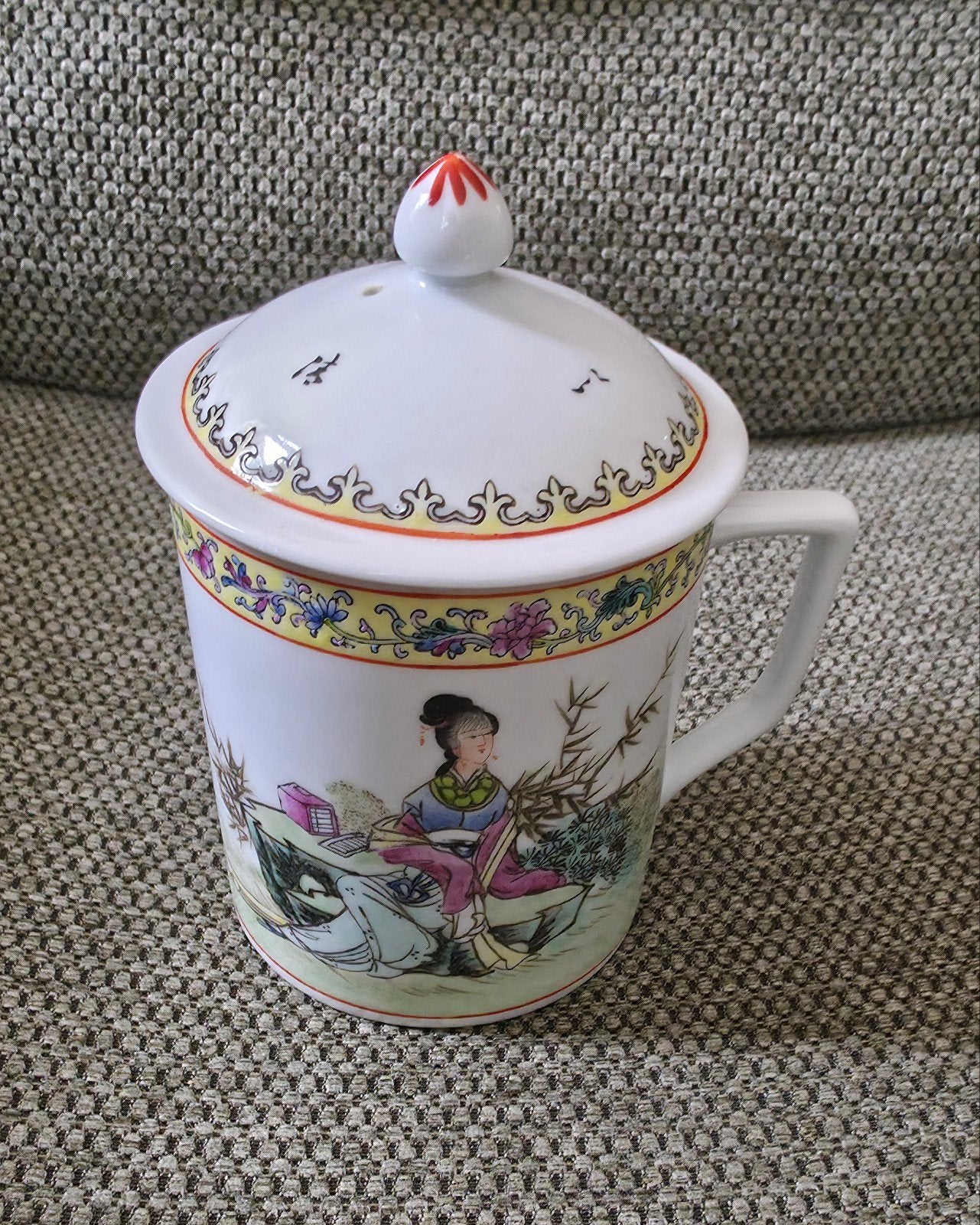 Vintage Chinees Porseleinen Thee Beker, Ophalen of Verzenden