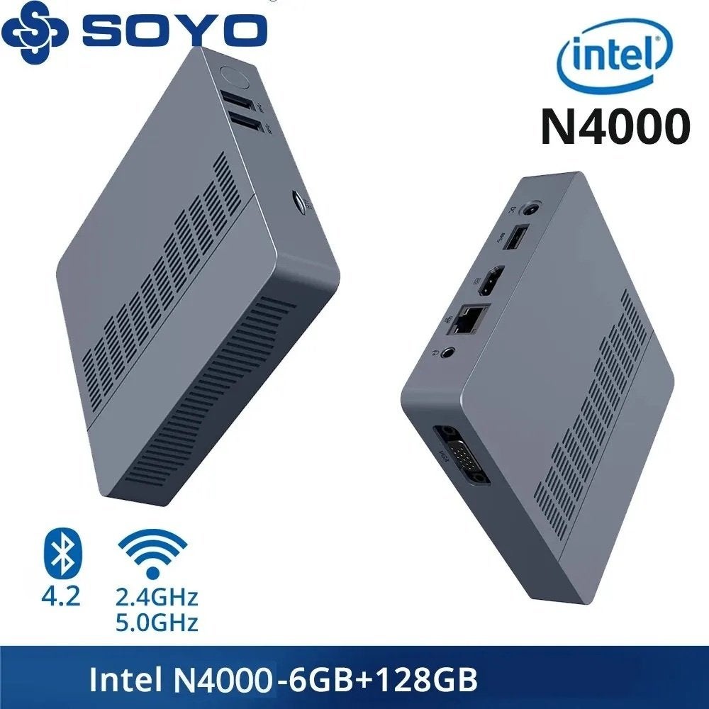 SOYO M2 Air Mini PC 6GB RAM, 128GB EMMC, Intel N4000,, Ophalen of Verzenden, Zo goed als nieuw, Minder dan 2 Ghz