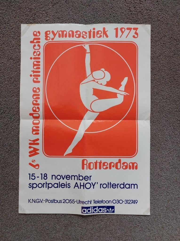 Vintage Poster - WK Moderne Ritmische Gymnastiek 1973 - AHOY, Maat 36 t/m 42, Ophalen of Verzenden, Zo goed als nieuw, Overige typen