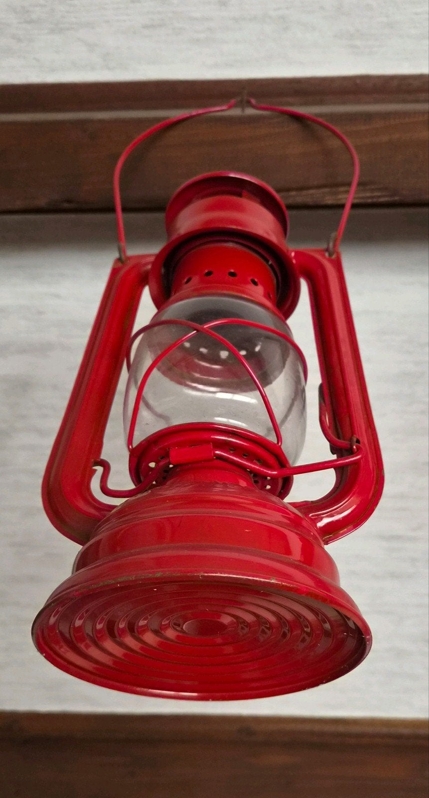 Rode decoratieve olielamp/stormlantaarn, Ophalen of Verzenden