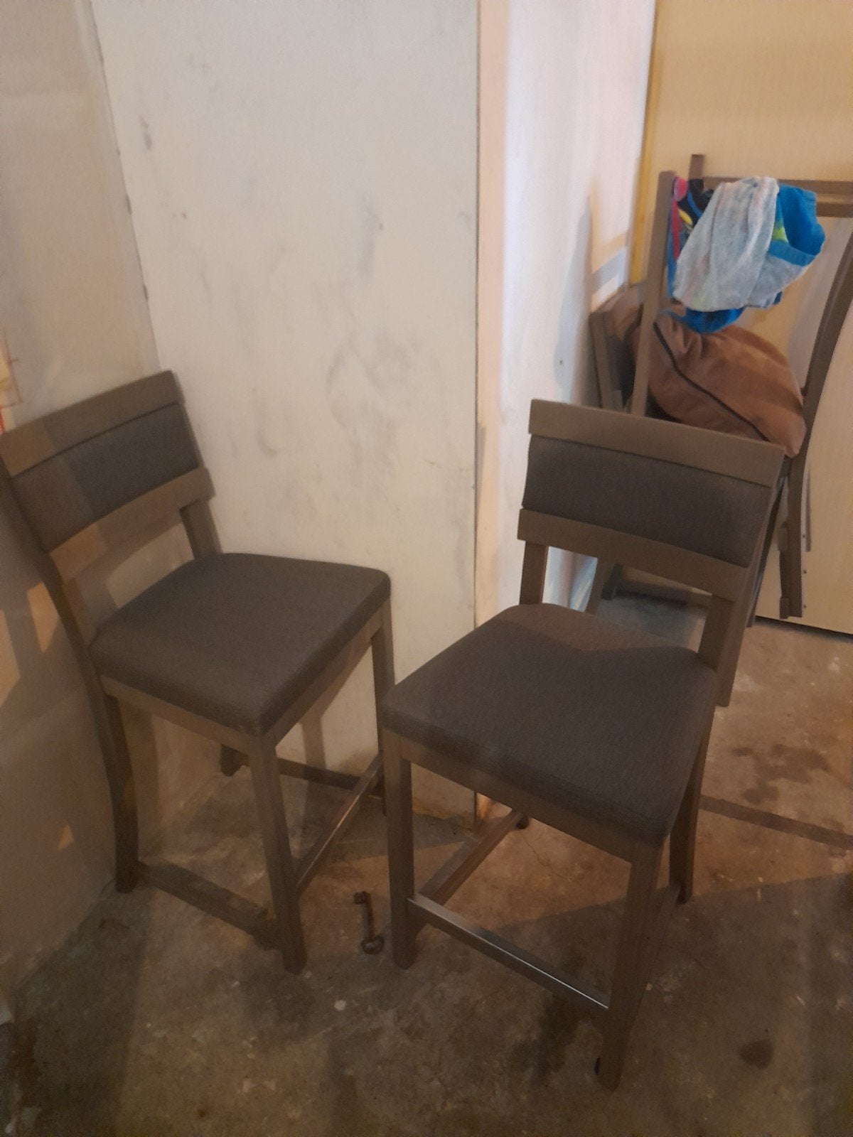 Set van 4barkrukken met rugleuning, Gebruikt, Met voetsteun, Ophalen of Verzenden, 90 cm of meer