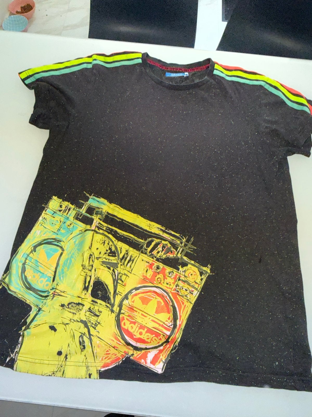 Adidas T-shirt statwars met boombox  maat xl, Ophalen of Verzenden, Gedragen, Overige maten, Zwart