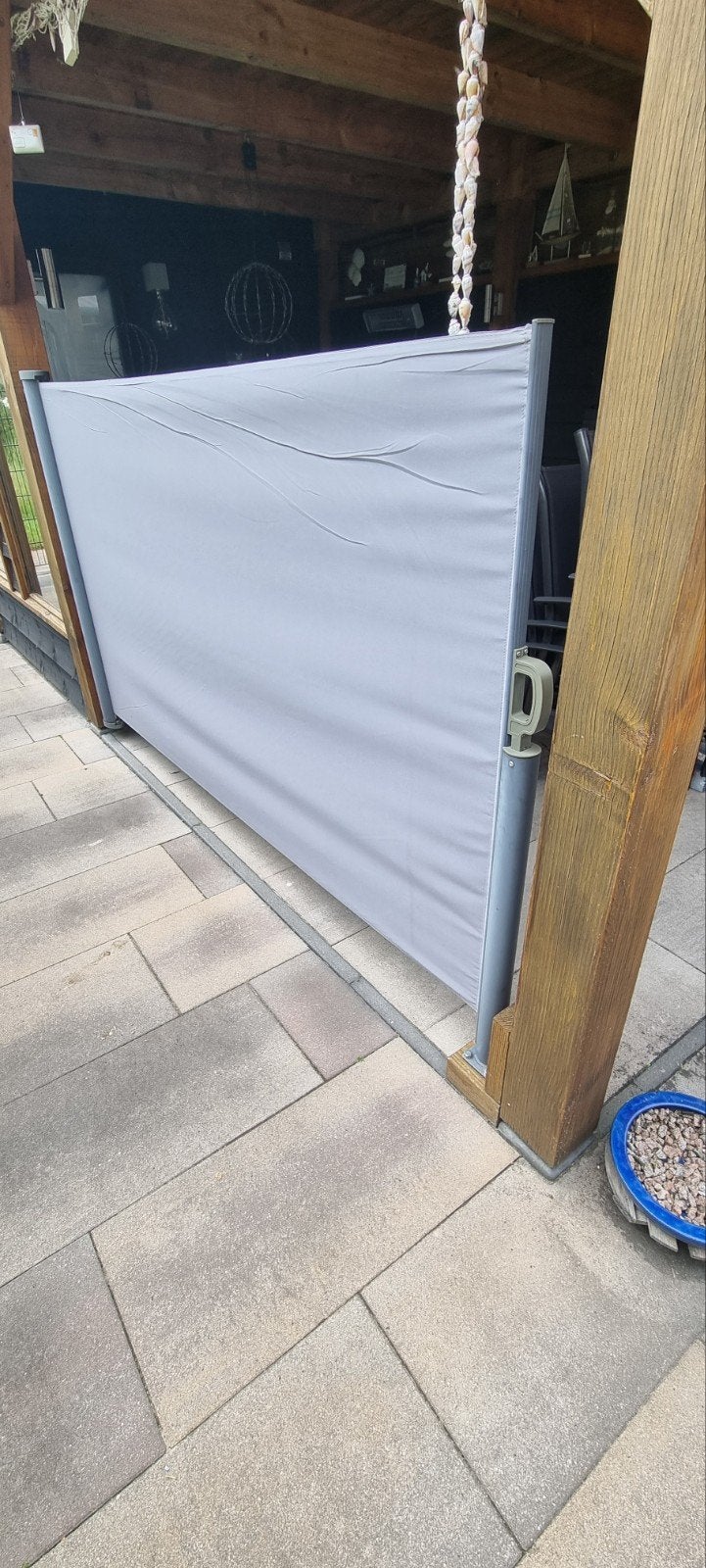 Zijscherm/Windscherm Terras - Grijs, Ophalen, Gebruikt, Overige typen, 250 cm tot 450 cm