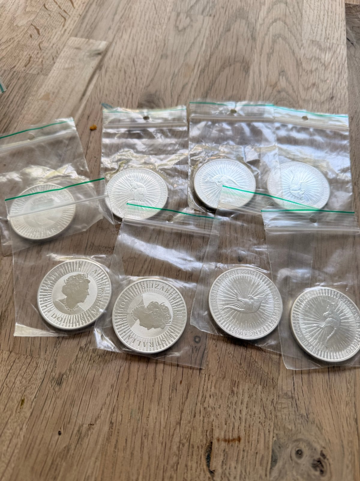 8 x Kangaroo Zilveren 1oz 999 2022 Munten, Postzegels en Munten, Ophalen, Zilver