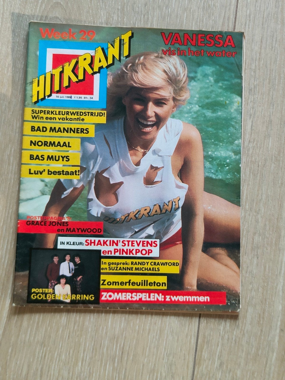 Hitkrant week 29, 1981. Poster Golden Earring., Ophalen of Verzenden, 1980 tot heden, Nederland, Tijdschrift