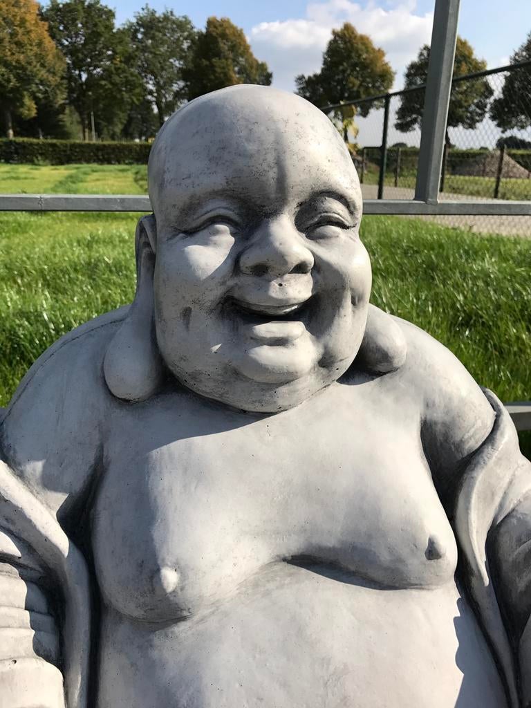 ‼️XL 140kg Geluksboeddha dikke lachende Happy Buddha ‼️, Ophalen of Verzenden, Nieuw, Beton, Boeddhabeeld