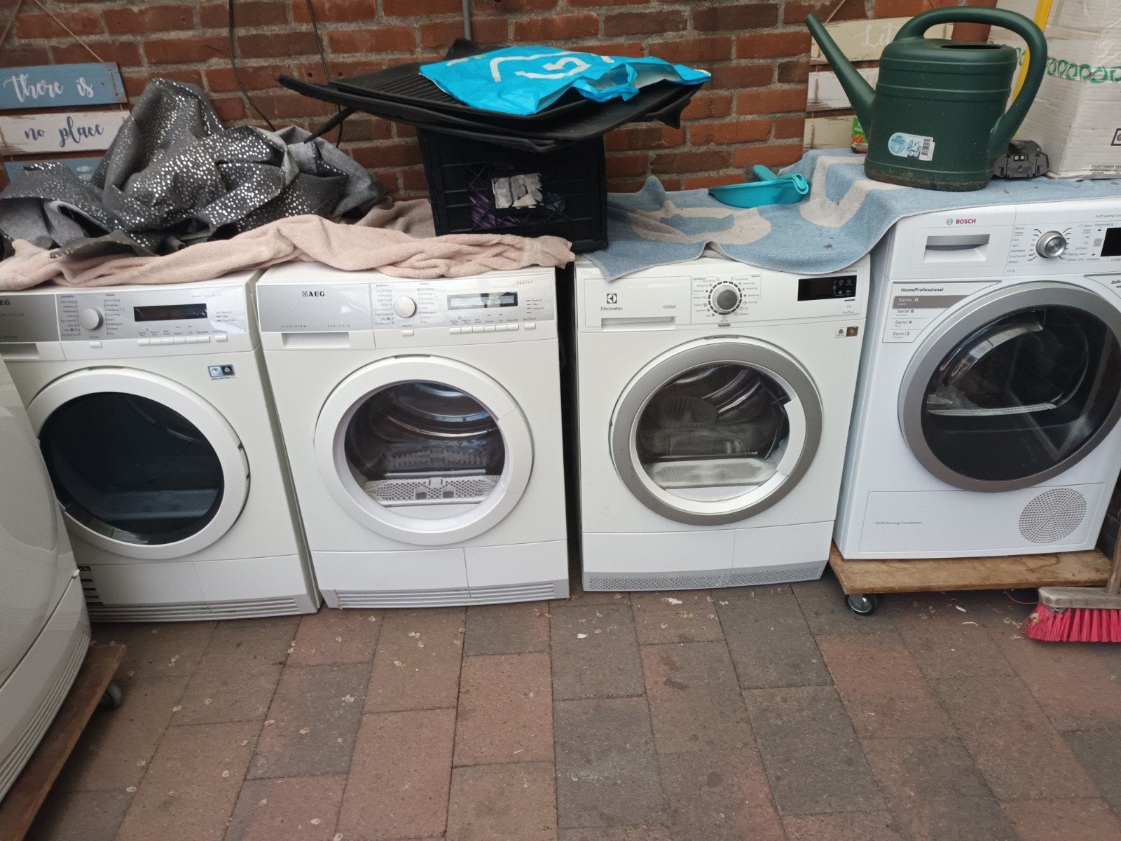Wasdrogers 6 stuks voor onderdelen, 6 tot 8 kg, Ophalen, 1200 tot 1600 toeren, 85 tot 90 cm