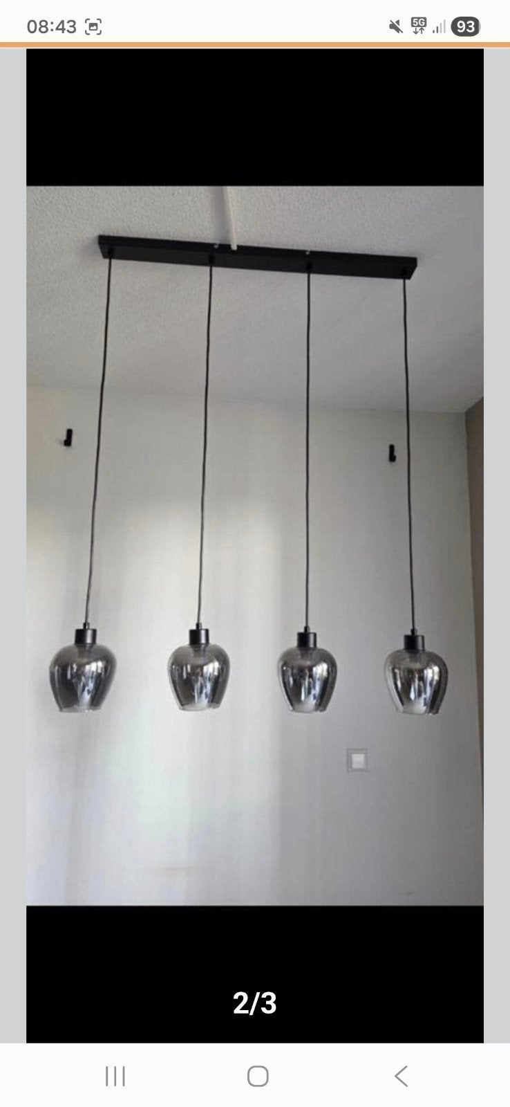 plafond lamp, Huis en Inrichting, Lampen | Hanglampen, Ophalen of Verzenden, Zo goed als nieuw, Minder dan 50 cm