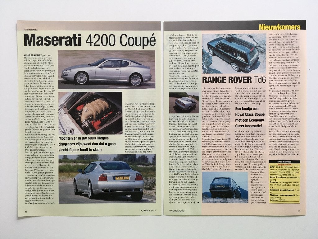 Artikel Maserati 4200 Coupe, Ophalen of Verzenden, Zo goed als nieuw, Overige merken