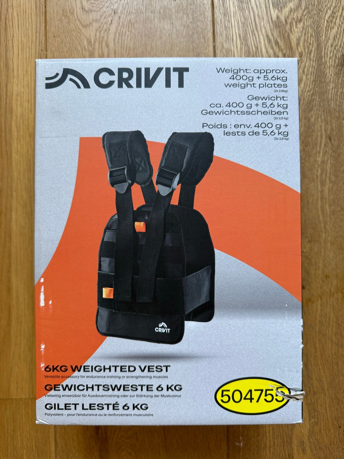 Crivit Gewichtsvest 6 Kg - Ideaal voor training, Ophalen, Zo goed als nieuw, Armen, Overige typen