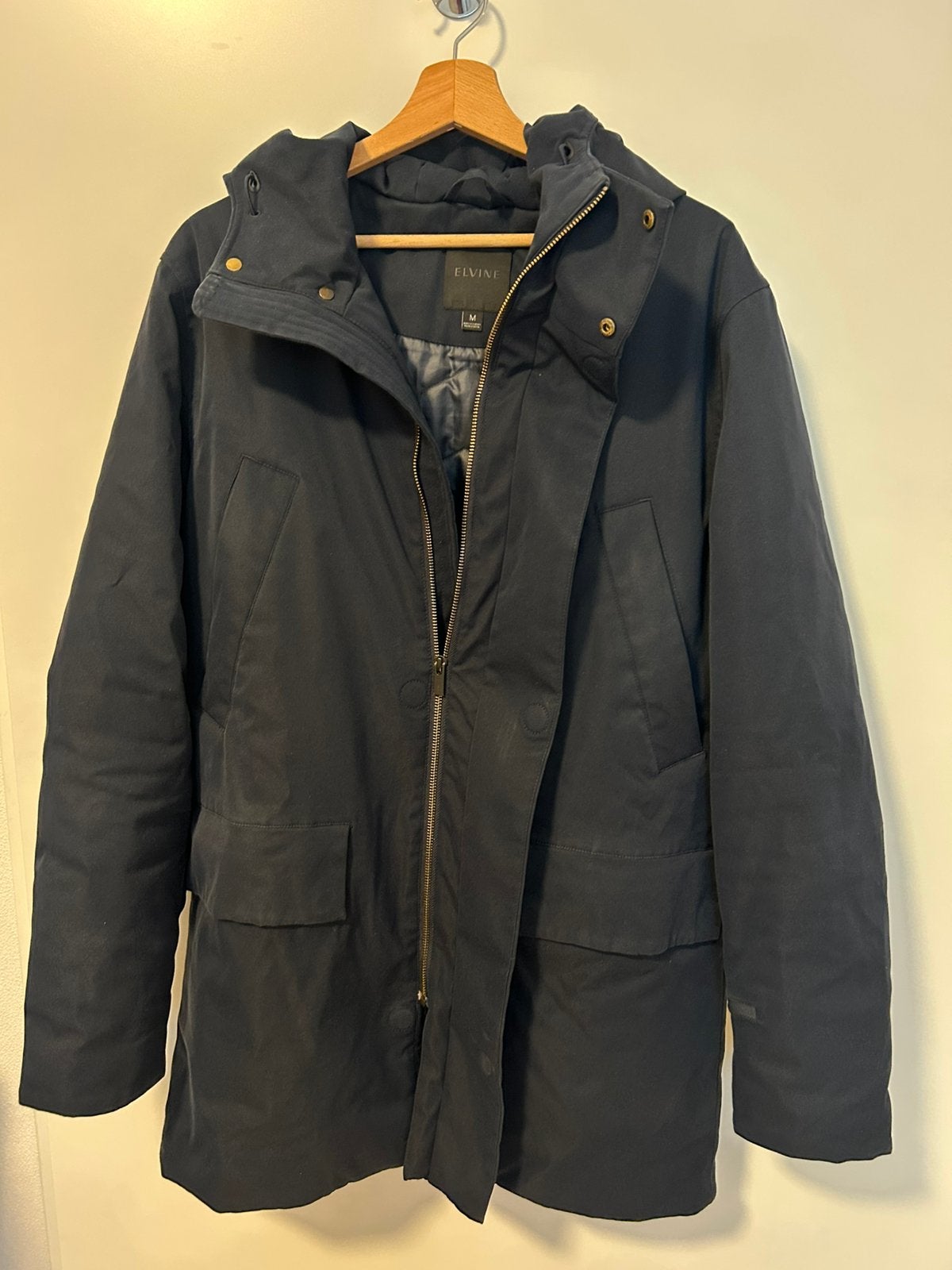 Elvine heren winterjas, Ophalen of Verzenden, Gedragen, Maat 48/50 (M), Blauw