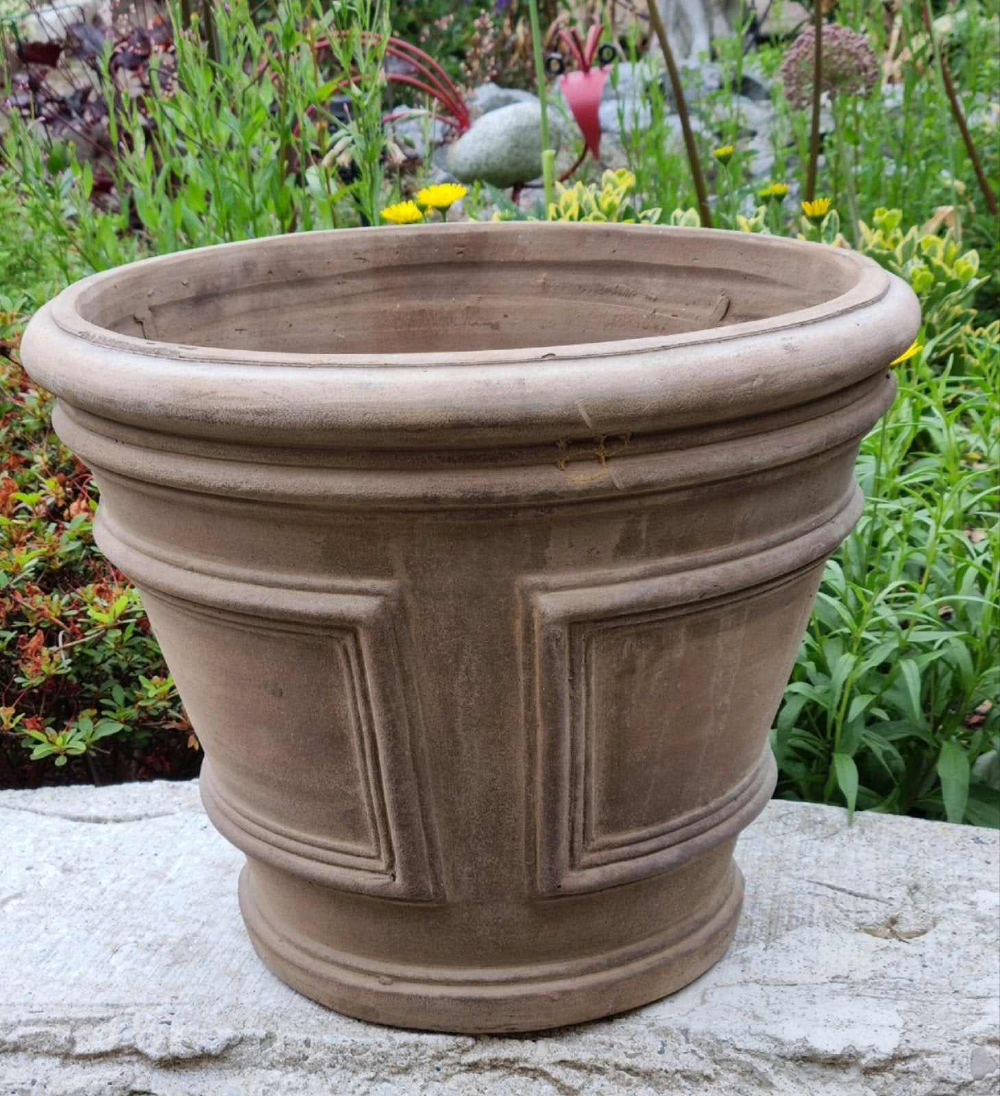 Terracotta Plantenbak Bloempot 35 cm, Rond, Zo goed als nieuw, Minder dan 40 cm, Terracotta