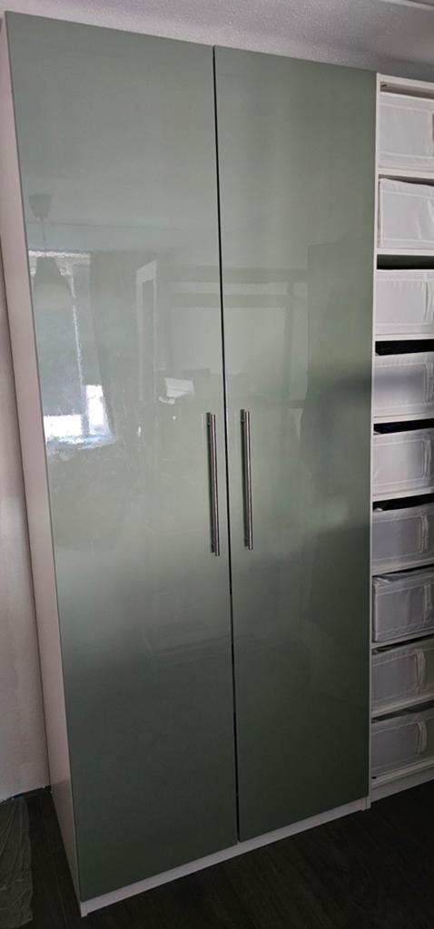 Ikea Pax deuren groen/grijs 229 cm hoog (4 stuks), Ophalen, Hoogglans, 200 cm of meer, 50 tot 100 cm