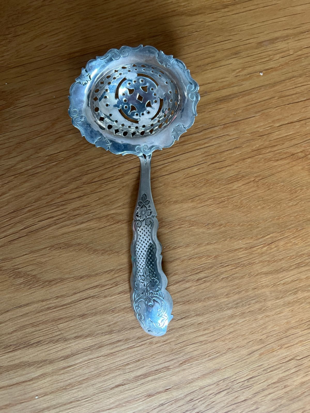 Antieke massief zilveren suikerstrooilepel uit 1878, Antiek en Kunst, Ophalen of Verzenden