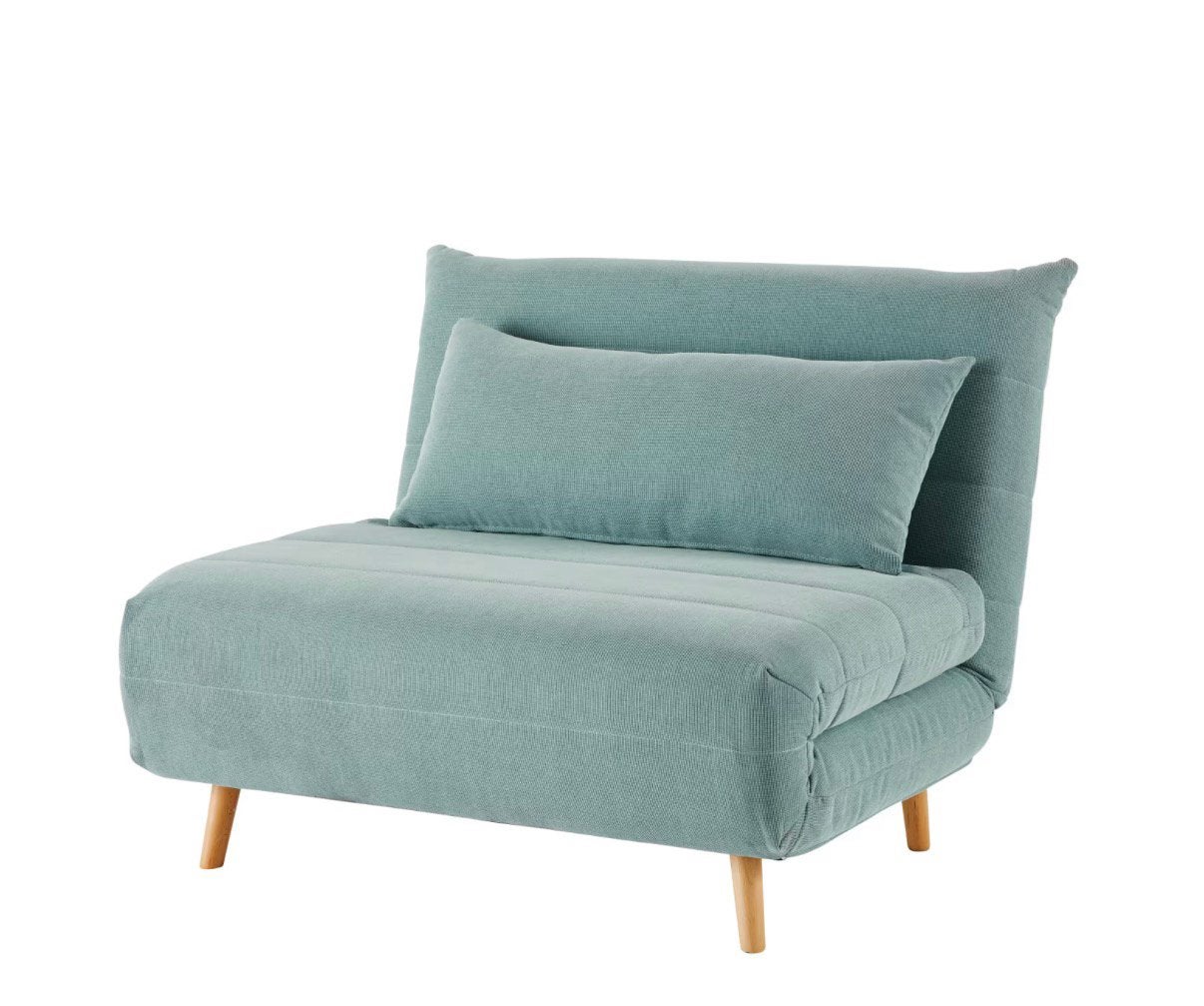 Maison du Monde - Slaapstoel - Pull-out Chair/Sofa (blue), Ophalen, Eenpersoons, 150 tot 200 cm, 75 tot 100 cm