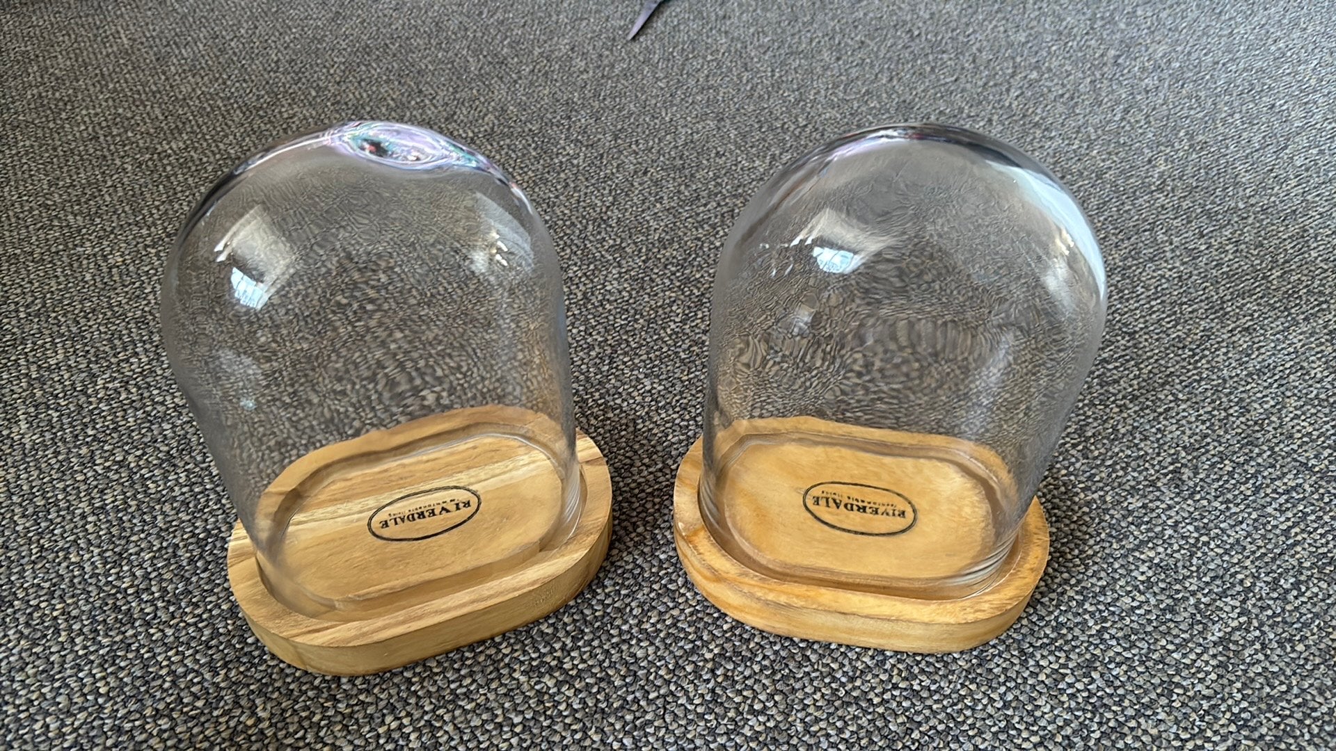 Riverdale stolpen glas met hout, Glas, Ophalen of Verzenden, Zo goed als nieuw, Met plateau