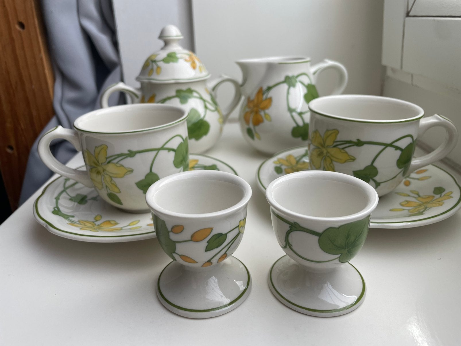 Villeroy & Boch - Geranium - diverse onderdelen - puntgaaf, Overige typen, Ophalen of Verzenden, Zo goed als nieuw, Overige stijlen