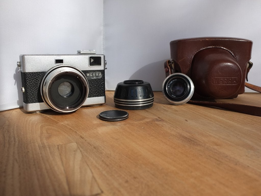 ✅ Meetzoeker Werra 3 Carl Zeiss Jena & 50mm Tessar & Tas, Ophalen, Refurbished, Spiegelreflex, Overige Merken