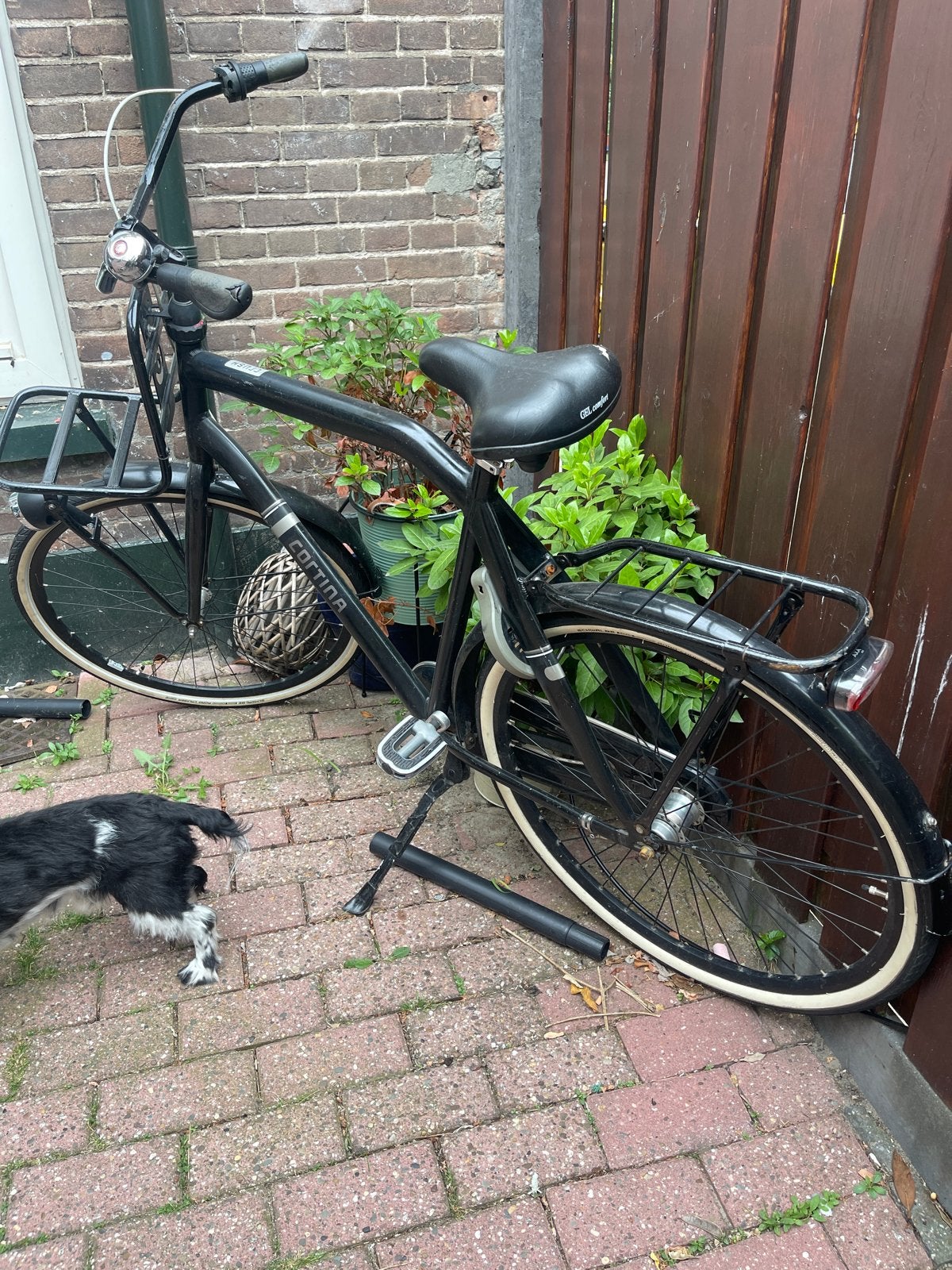 Zwarte Cortina Crush transportfiets - Gebruikt, Ophalen, Gebruikt, Overige merken, Versnellingen