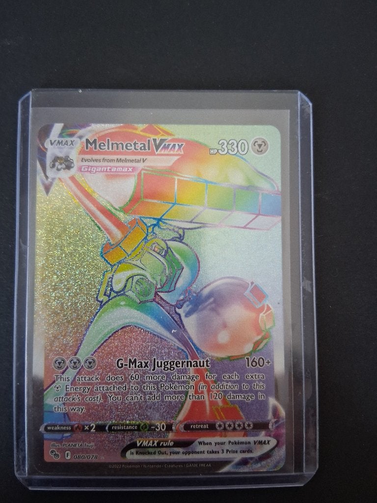 Melmetal VMAX (Rainbow) 80, Ophalen of Verzenden, Nieuw, Losse kaart, Foil