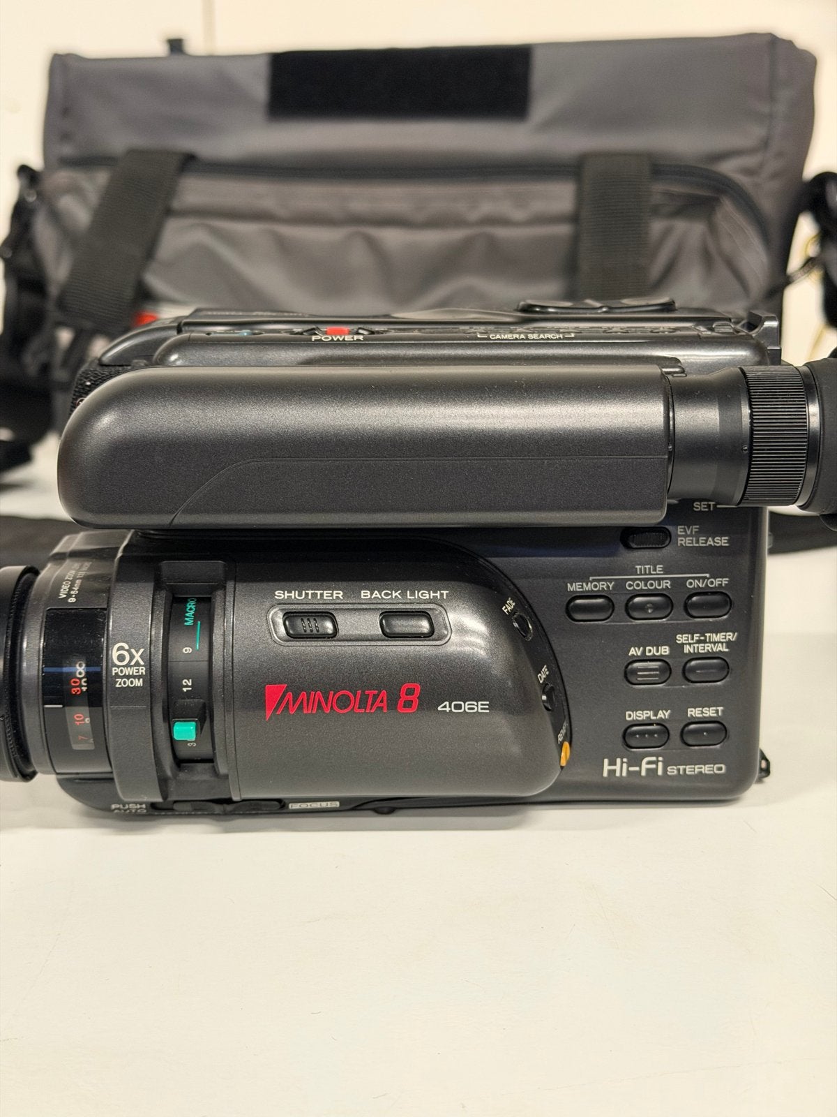 Minolta 8 406E Hi-Fi Stereo Videocamera - Werking Onbekend, Ophalen of Verzenden, Hi 8, Camera