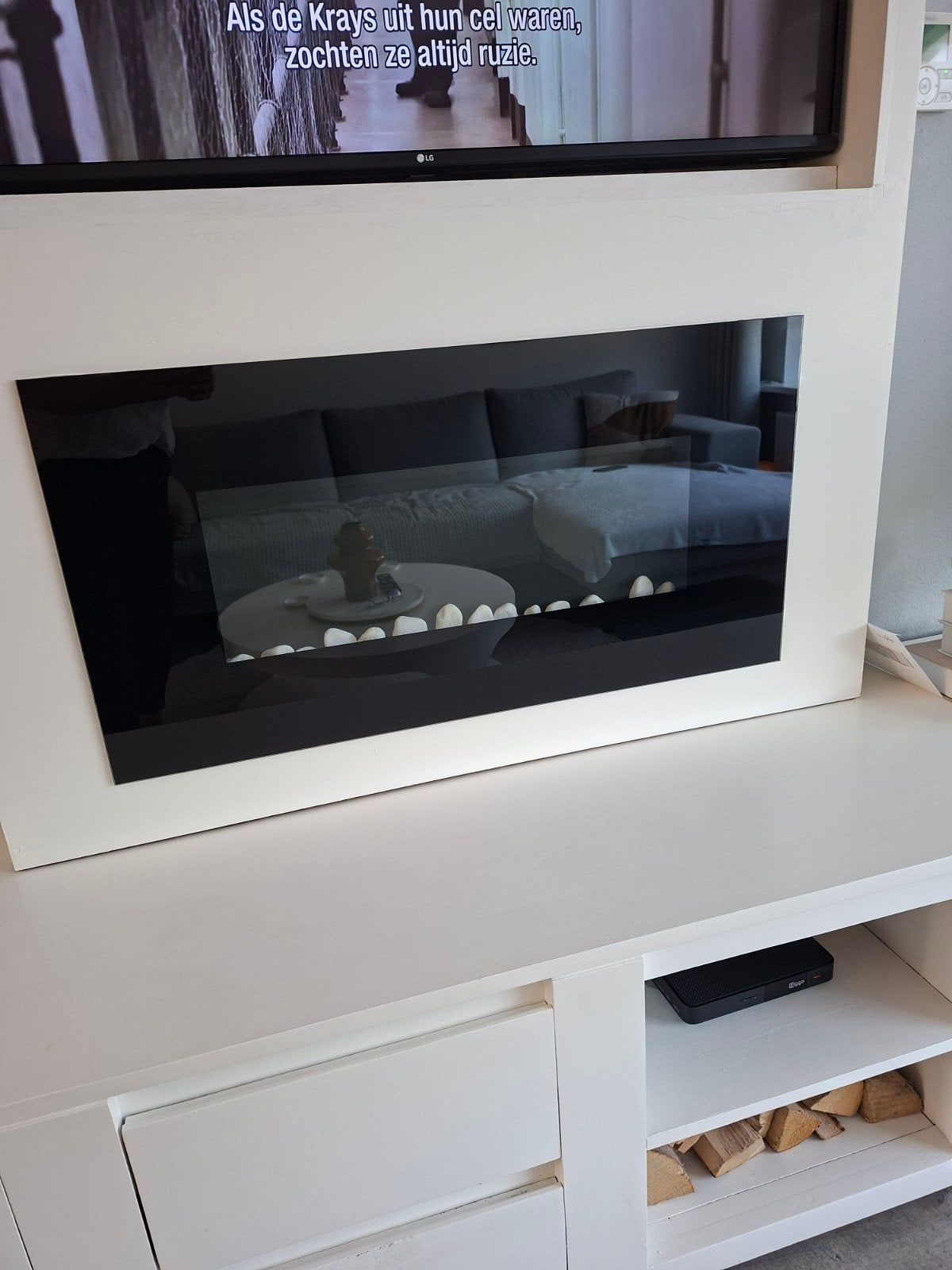 Elektrische sfeerhaard kan met en zonder warmte, Huis en Inrichting, Haarden, Ophalen, Zo goed als nieuw, Vrijstaande haard, Elektrische haard