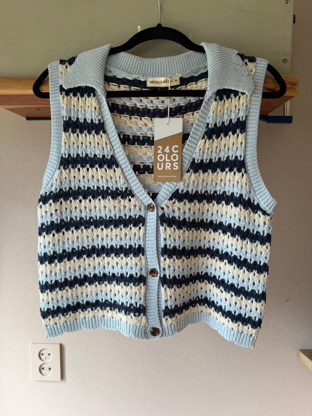 Nieuwe spencer van 24 Colours in maat M, Verzenden, Nieuw, Maat 38/40 (M), Blauw