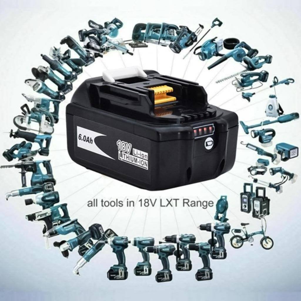 ACTIE accu 18v 6.0 Ah past op Makita lxt machines Bl1860B