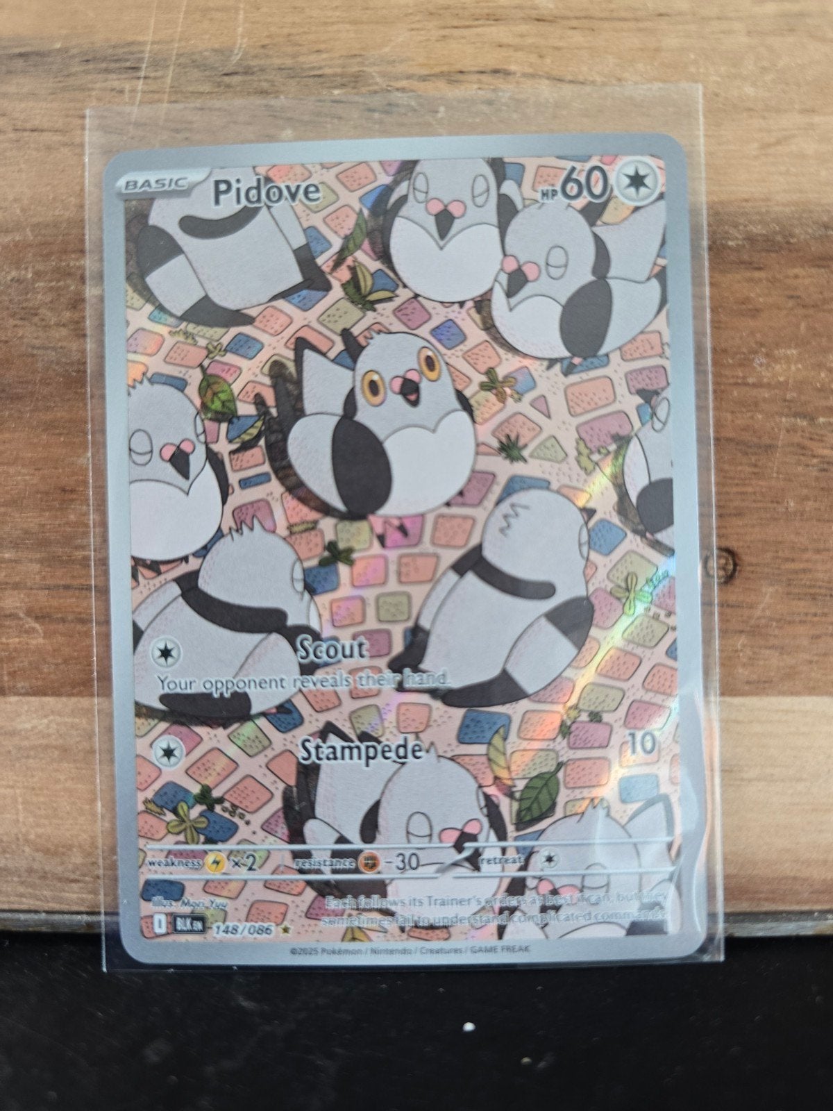 Pidove Pokémon kaart (148/086) met sleeve, Ophalen of Verzenden, Zo goed als nieuw, Losse kaart