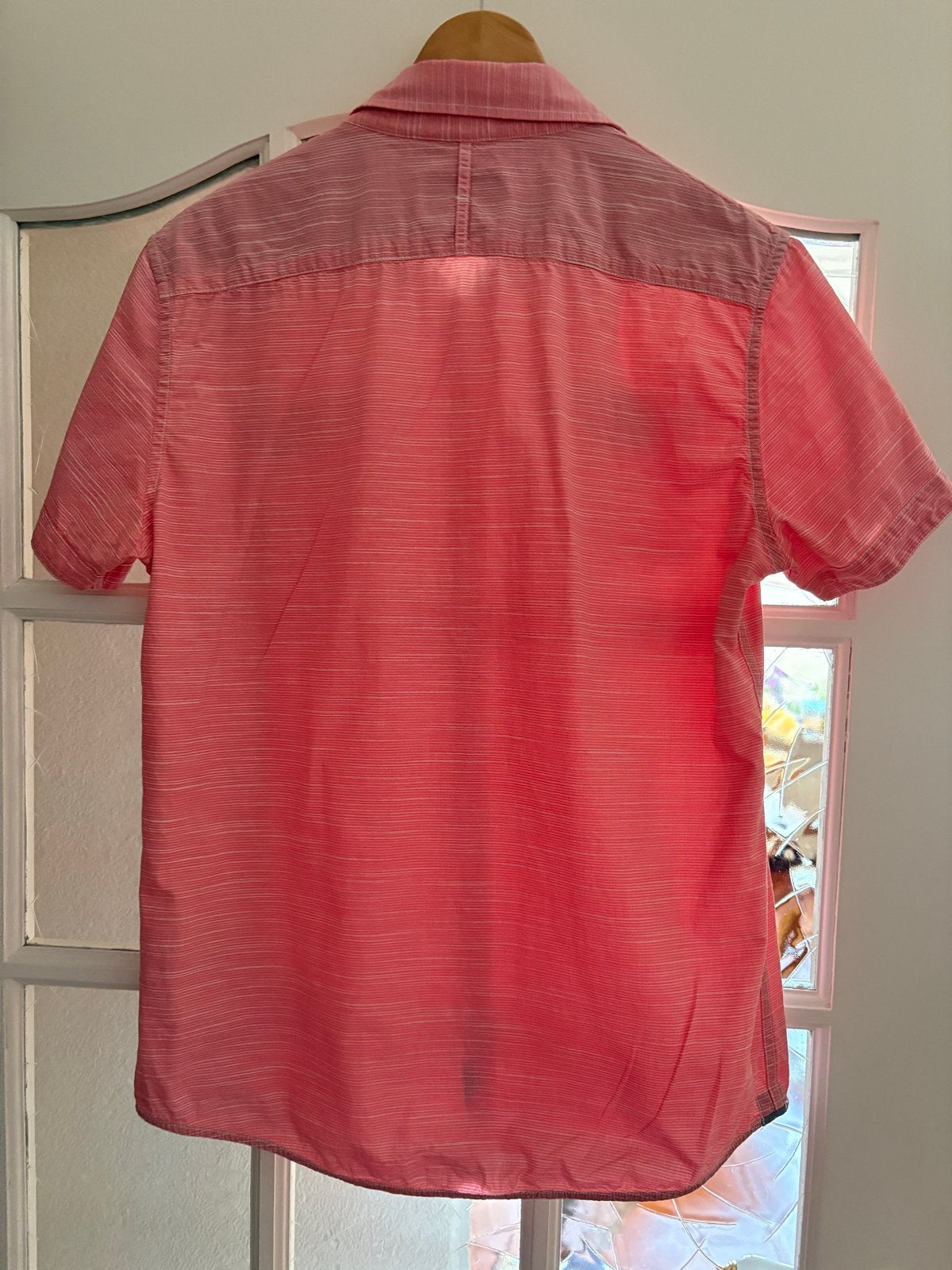 Stangata Heren overhemd - Maat M - Koraalrood, Ophalen of Verzenden, Zo goed als nieuw, Maat 48/50 (M), Rood
