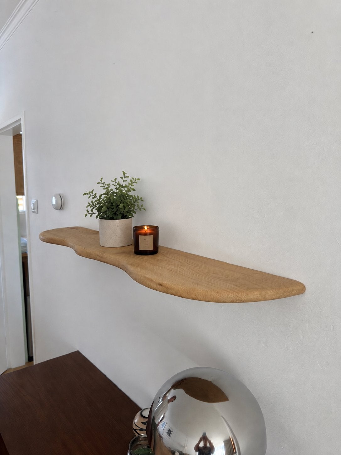 Zwevende massief eiken wandplank met ophanging, Ophalen, Nieuw