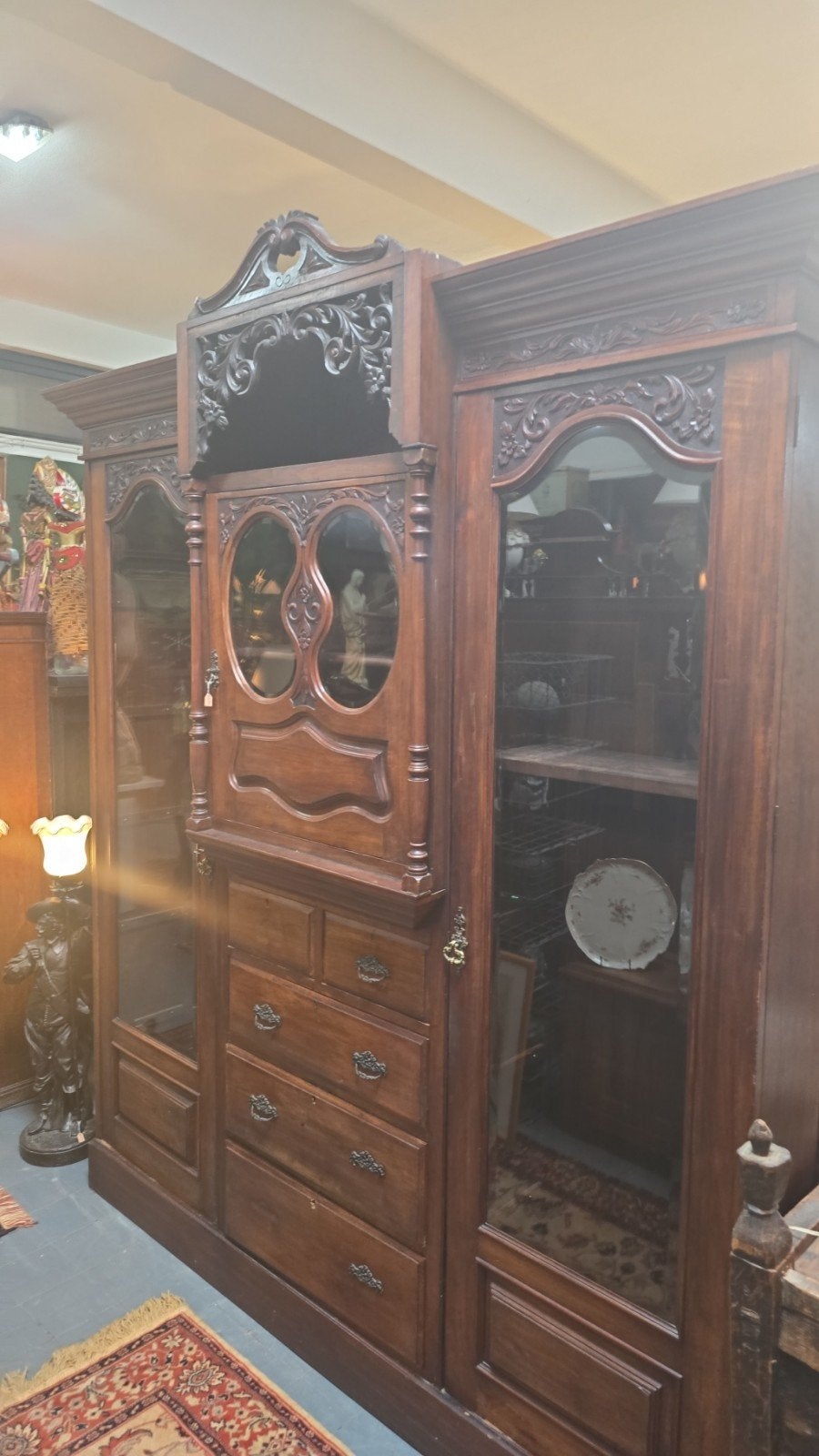 Groot assortiment antieke kasten: buffet, secretaire, vitrin, Ophalen of Verzenden