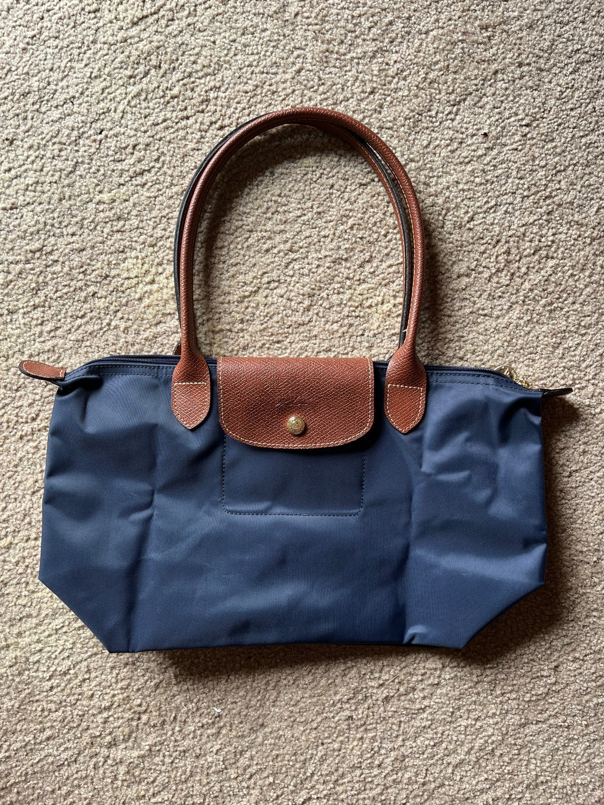 Longchamp Le Pliage Club Handtas maat M, Ophalen of Verzenden, Nieuw, Blauw, Handtas