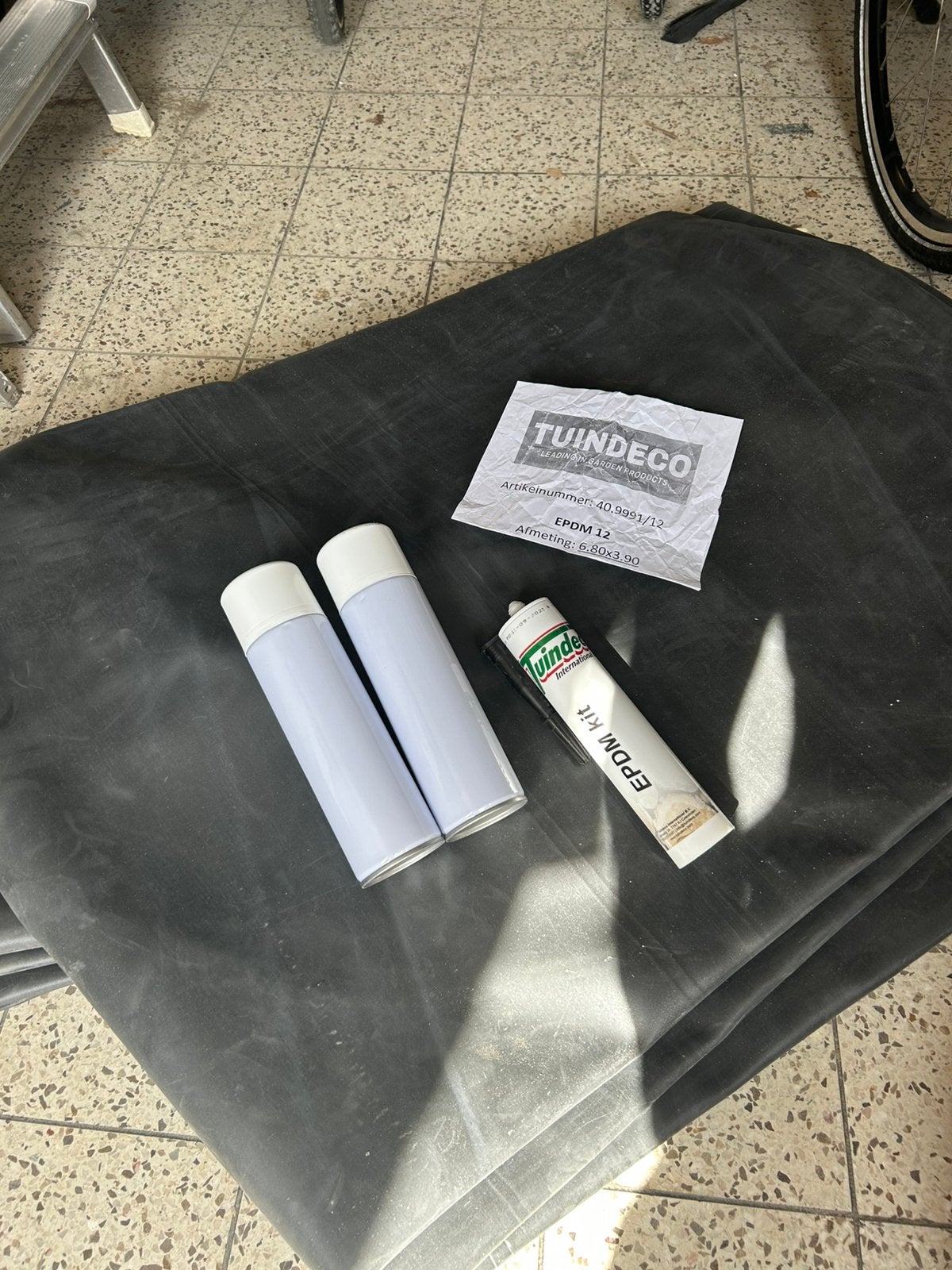 EPDM dakbedekking 6,80  3,90 m + lijm en kit, Doe-het-zelf en Verbouw, Ophalen, Overige materialen, Zwart, Overige typen
