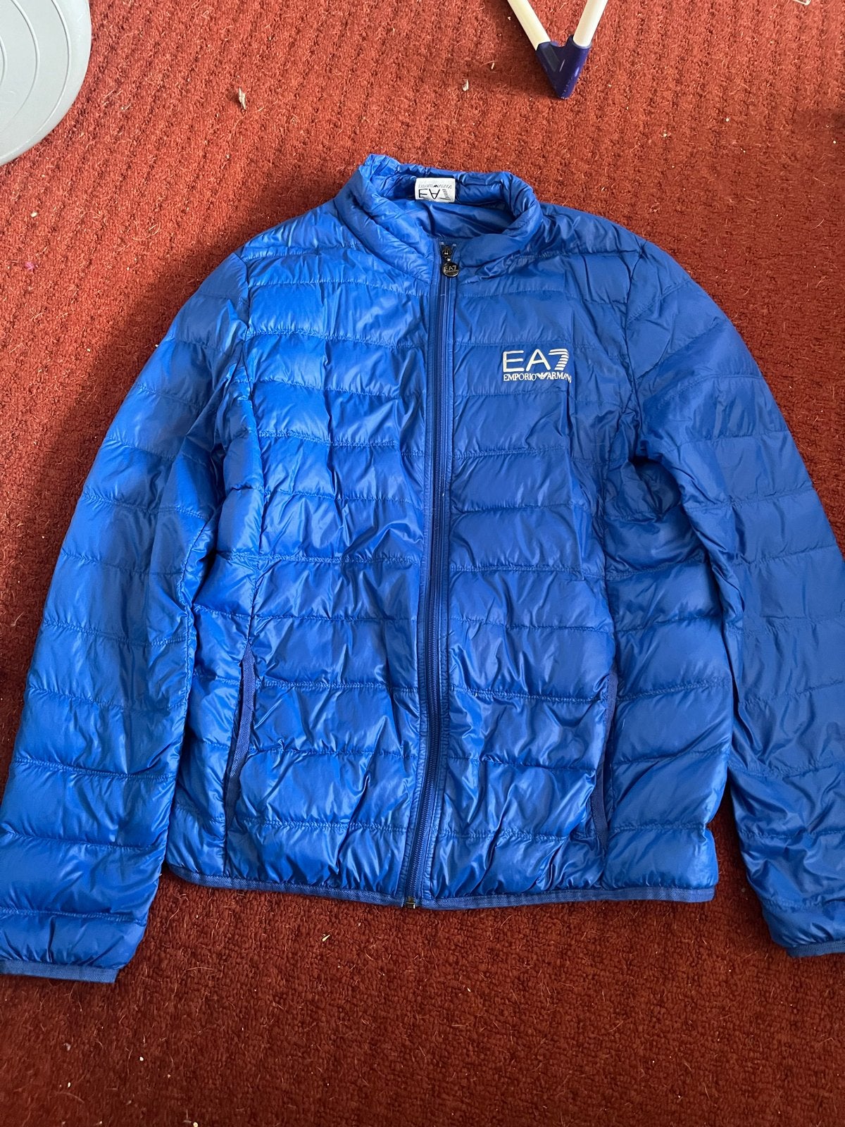 EA7 Emporio Armani donsjack - Blauw - Maat M, Kleding | Heren, Ophalen of Verzenden, Zo goed als nieuw, Maat 48/50 (M), Blauw