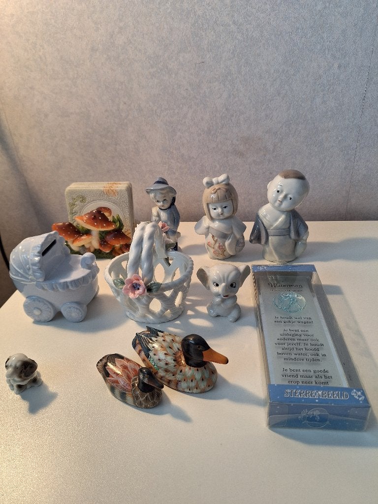 Beeldjes-figuren-mens-dier (zie omschrijving 13 stuks), Ophalen of Verzenden, Zo goed als nieuw