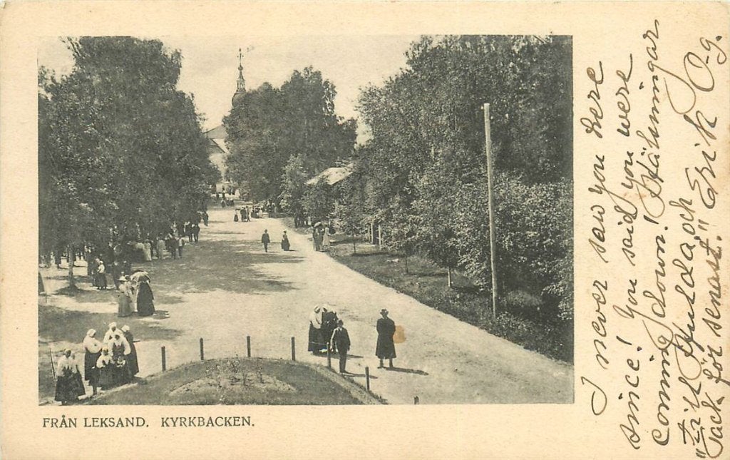 379-146-033 Leksand Kyrkbacken, Verzenden, Voor 1920, Overig Europa