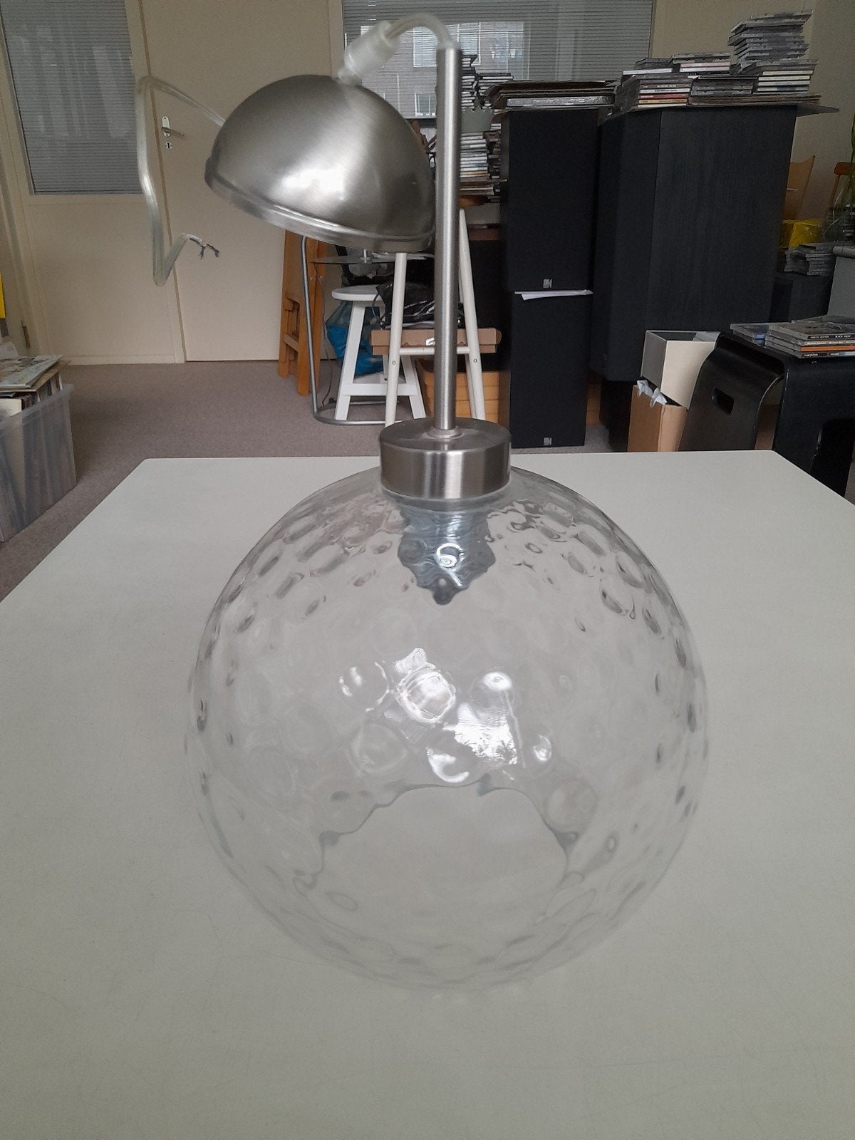 Hanglamp bubbelen glas ilu design - nieuwst., Ophalen, Zo goed als nieuw, Glas, Modern
