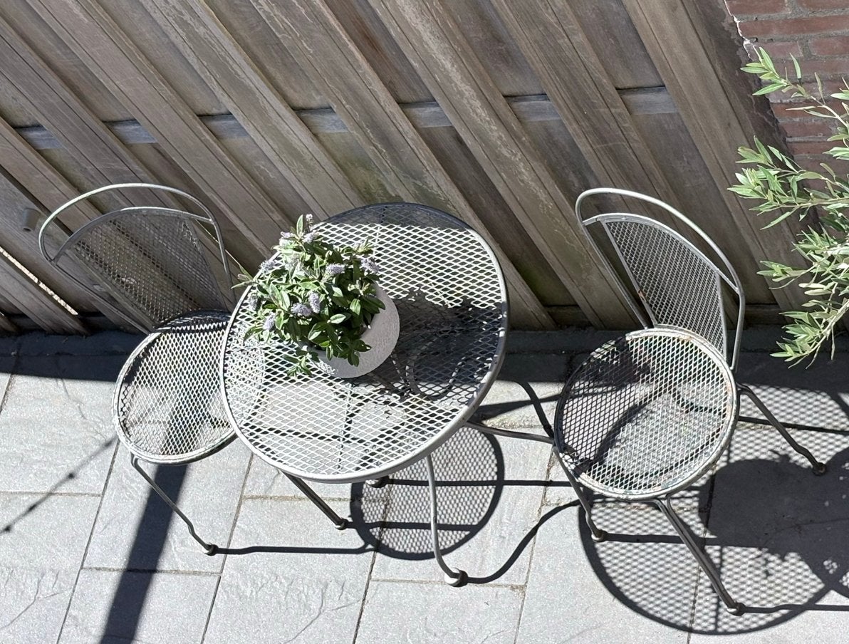 Leuke Franse bistro set, Tuin en Terras, Overige materialen, Gebruikt, Eettafel, Tuinset