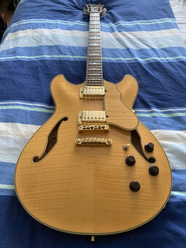 Ibanez Artcore Custom AS103NT semi hollow body, incl koffer, Muziek en Instrumenten, Ophalen, Zo goed als nieuw, Semi-solid body