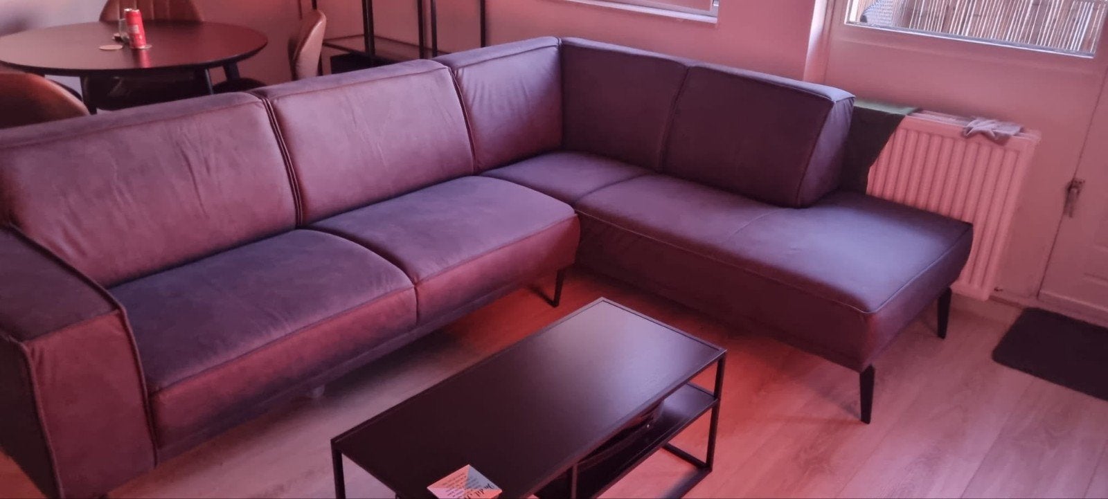 Comfortabele grijze hoekbank - zo goed als nieuw., Ophalen, 75 tot 100 cm, Zo goed als nieuw, 200 tot 250 cm